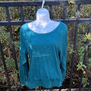 PINK Teal Long Sleeve Tee size medium